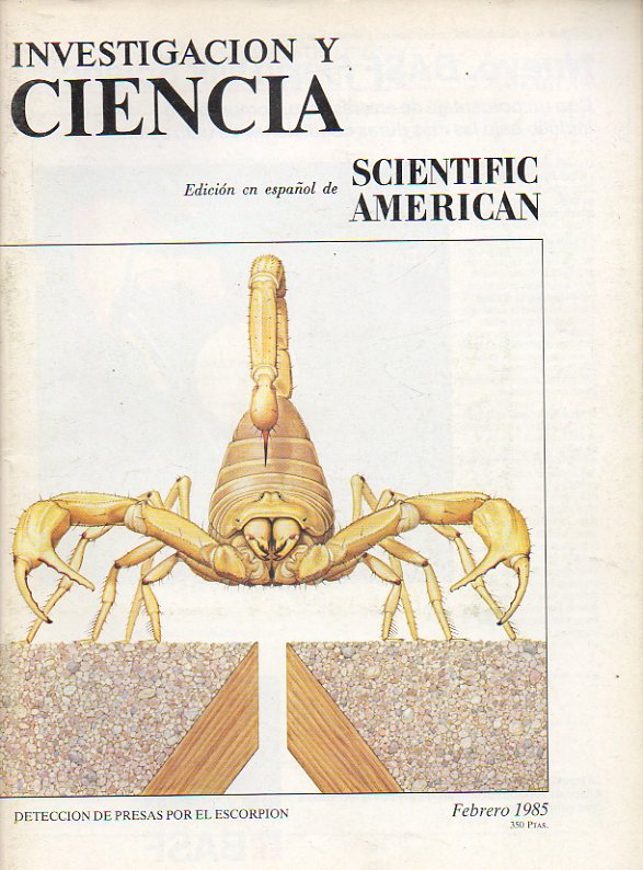 INVESTIGACI�N Y CIENCIA. Edici�n Espa�ola de Scientific American. N� 101. Sat�lites meteorol�gicos. Memoria at�mica. Reconocimiento mutuo entre neuron