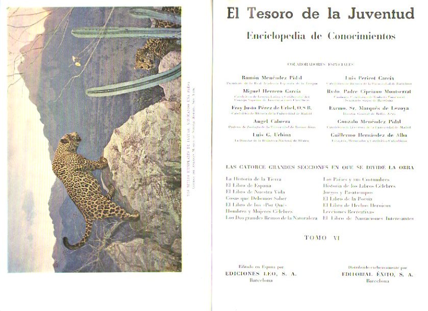 EL TESORO DE LA JUVENTUD. Enciclopedia de conocimientos. Vol. 6. Los mundos del cielo. Los ltimso Austrias. La piel y sus funciones. Ejemplos de mime