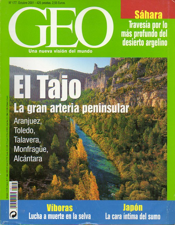 GEO. Una Nueva Visin del Mundo. Revista Mensual de Grandes Reportajes. N 177. El Tajo: la gran arteria peninsular (con desplegable). Vboras: lucha