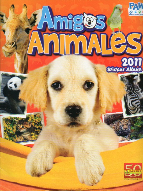 AMIGOS ANIMALES. 2011. Sticker Album. Tiene los cromos 15, 61, 66, 68, 109, 119, 120, 152, 161, 178, 195, 202, 208, 225, 268, 280, 282, 320 y 336.