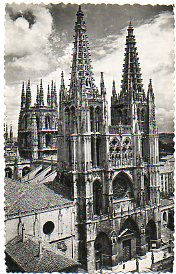 Tarjeta Postal: BURGOS. 39. Catedral. Fachada principal y Crucero.