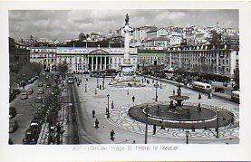 Tarjeta Postal: 307. LISBOA. Pra�a D. Pedro IV (Rossio).