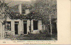 Tarjeta Postal: 103. BARBIZON. Habitation du Sculpteur Barye, à sa mort en 1875.