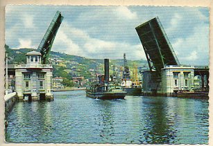 Tarjeta Postal: 2214. BILBAO. Puente basculante del Generalsimo.