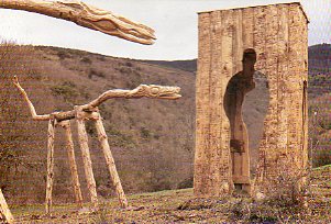 Tarjeta Postal: PARQUE ESCULTURAS TIERRAS ALTAS LOMAS DE ORO. LUCHO HERMOSILLA.