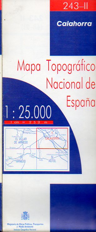 MAPA TOPOGRFICO NACIONAL DE ESPAA. Escala 1:25.000. 243-II. CALAHORRA.