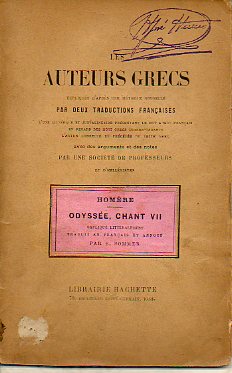 ODYSE, CHANT VII. Expliqu litralement, traduit en franais et anot par E. Sommer.