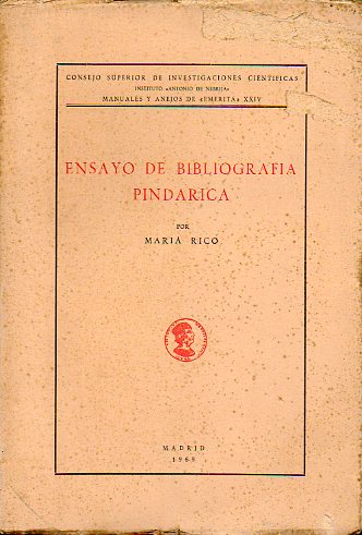 ENSAYO DE BIBLIOGRAFÍA PINDÁRICA.