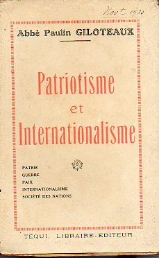 PATRIOTISME ET INTERNATIONALISME.