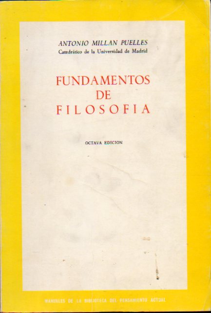 FUNDAMENTOS DE FILOSOFA. 8 ed.