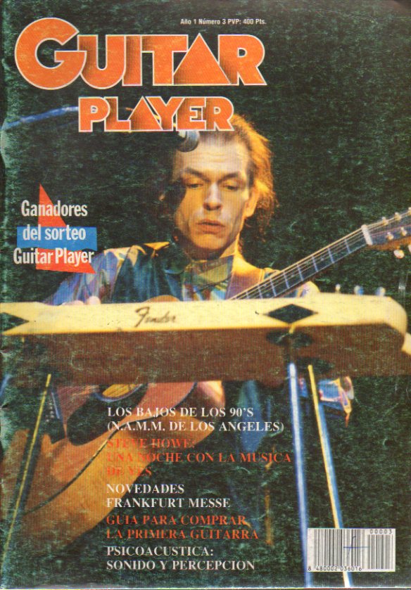 GUITAR PLAYER. Magazine. N 3. Los bajos de los 90; Steve Howe / Yes; Seymour Duncan convertible; conmutaciones alternativas para Stratocaster...