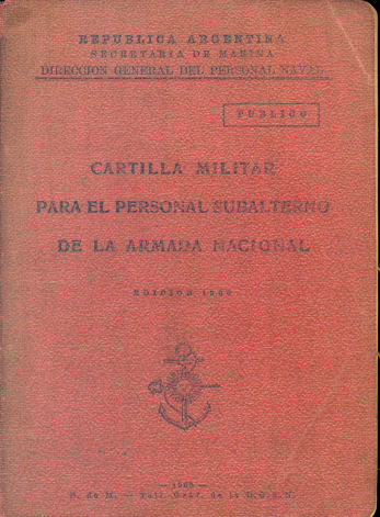 Cartilla militar para el personal subalterno de la Armada Nacional