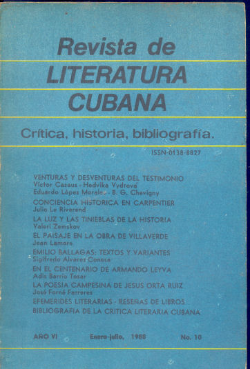 Revista de literatura cubana