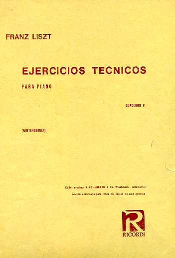 Ejercicios tecnicos para piano VI