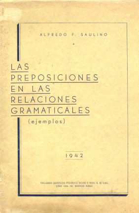 Las preposiciones en las relaciones gramaticales