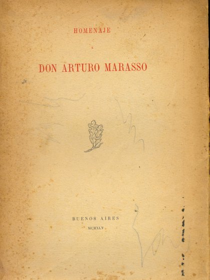 Homenaje a Don Arturo Marasso